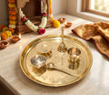 Brass Puja Thali - 10 inch ( MI131 A )