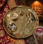 Brass Puja Thali - 10 inch ( MI131 A )