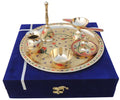 Brass Puja Thali Set With Valvet Box (SBM001 C)