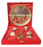 Brass Puja Thali Set With Valvet Box (SBM002 C)