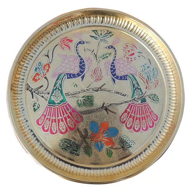 Brass Puja Thali Set With Valvet Box (SBM002 C)