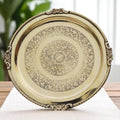 Brass Thali Embose - 8.5*8.5 Inch (BC166 A)