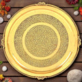 Brass Thali Embose - 12*12 Inch (BC166 B)