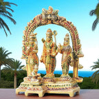 Brass Showpiece Ram Dharbar Statue - 7.5*3.3*7.3 Inch (BS884 C)