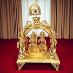 Brass Showpiece Ram Darbar God Idol Statue - 4*1.6*4.2 Inch (BS1394 C)