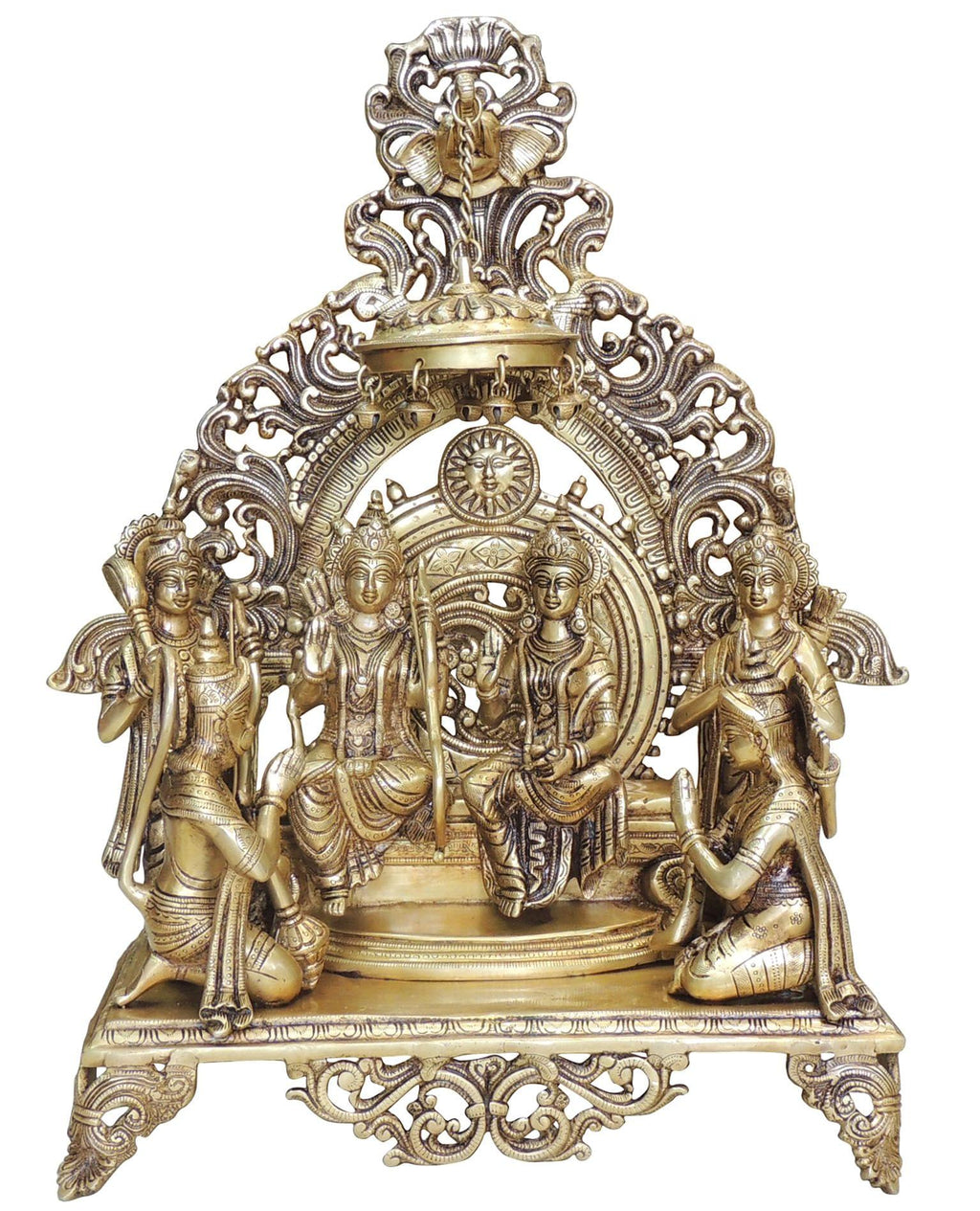 Brass Showpiece Ram Darbar Statue - 2*3.5*9.2 Inch (BS1394 K)