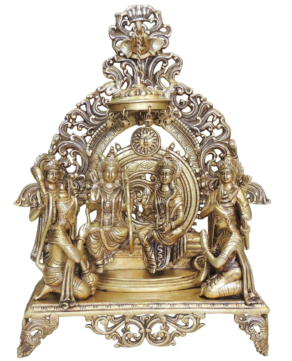 Brass Showpiece Ram Darbar Statue - 2*3.5*9.2 Inch (BS1394 K)