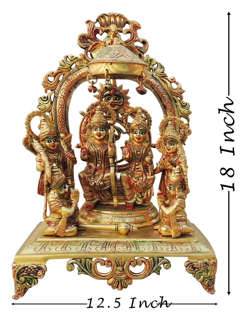 Brass Showpiece Ram Darbar God Idol Statue - 19*8.5*23.5 (BS131 S)