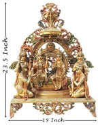 Brass Showpiece Ram Darbar God Idol Statue - 7.2*2.5*7.3 Inch (BS1394 J)