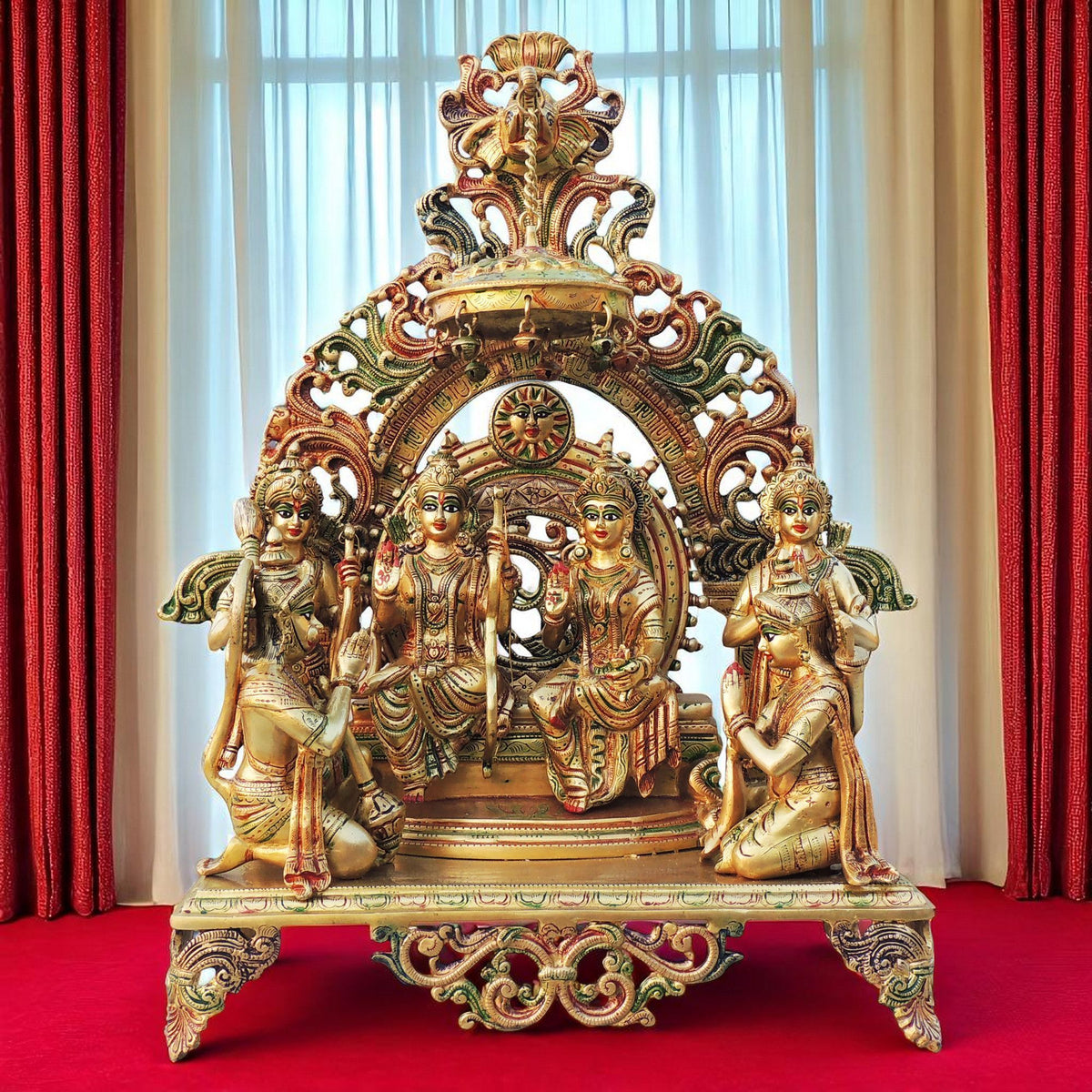 Brass Showpiece Ram Darbar God Idol Statue - 7.2*2.5*7.3 Inch (BS1394 J)