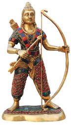 Brass Showpiece Ram Darbar God Idol Statue - 7.2*4.5*9 Inch (BS837 B)