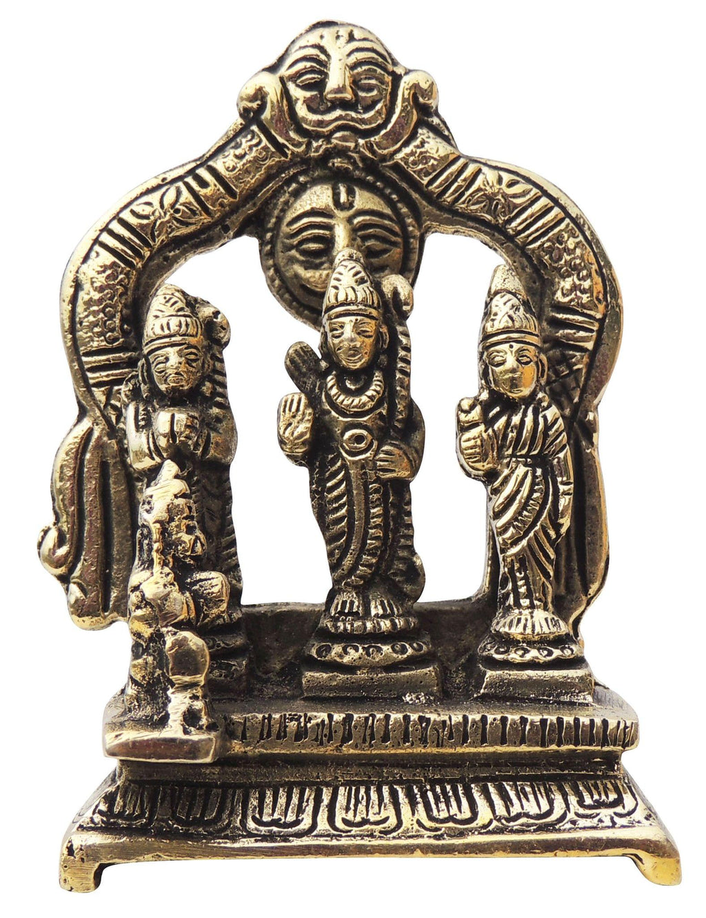 Brass Ram Darbar on same base Idol Statue - 7.1*3.5*9.5 Inch (BS131 X)