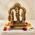 Brass Ram Darbar on same base Idol Statue - 7.1*3.5*9.5 Inch (BS131 X)