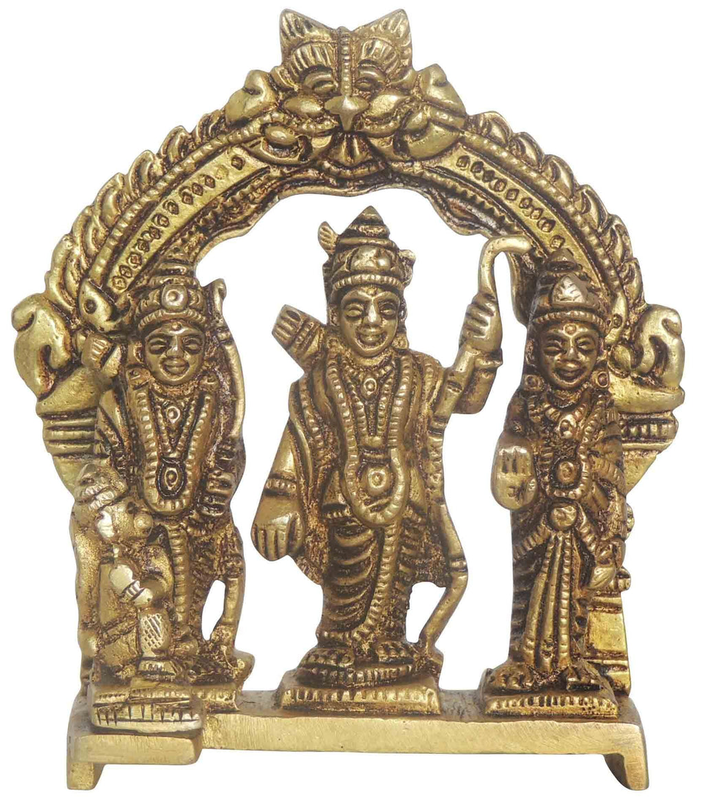 Brass Showpiece Ram Darbar God Idol Statue - 5.2*2*4.5 Inch (BS1394 D)