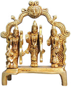 Brass Showpiece Ram Ji With Temple God Idol Statue - 5.5*3*7.5 Inch (BS1813 D)