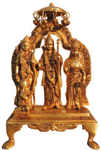 Brass Decorative Ram Mandir Statue - 4*1*3 Inch (F779 C)