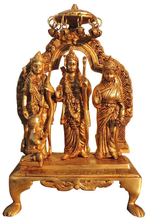 Brass Decorative Ram Mandir Statue - 4*1*3 Inch (F779 C)