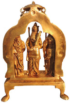 Brass Decorative Ram Mandir Statue - 4*1*3 Inch (F779 C)