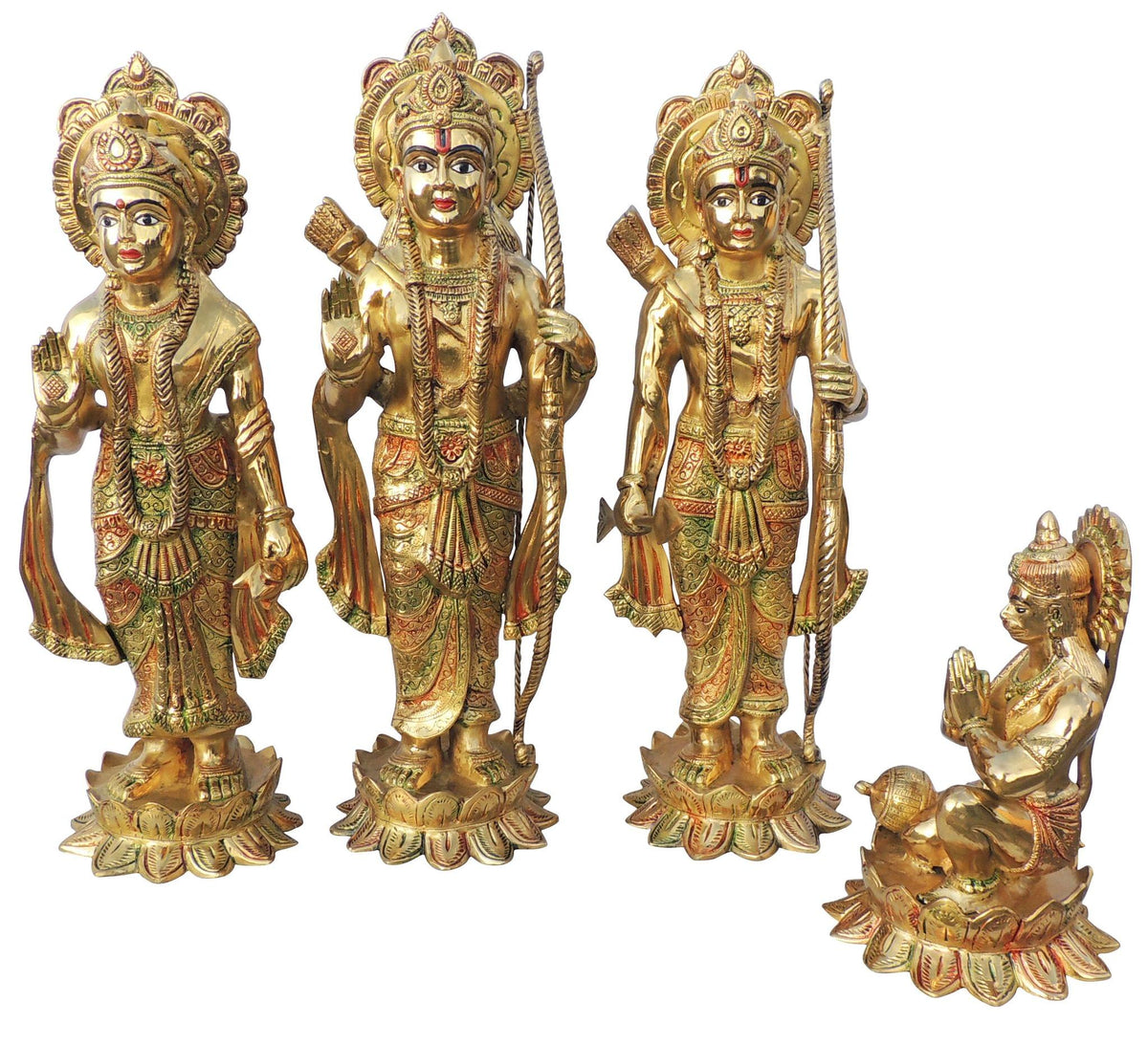 Brass Showpiece Ram Ji Statue Idol  - 9.5*9.2*30.5 Inch (BS1419 R)