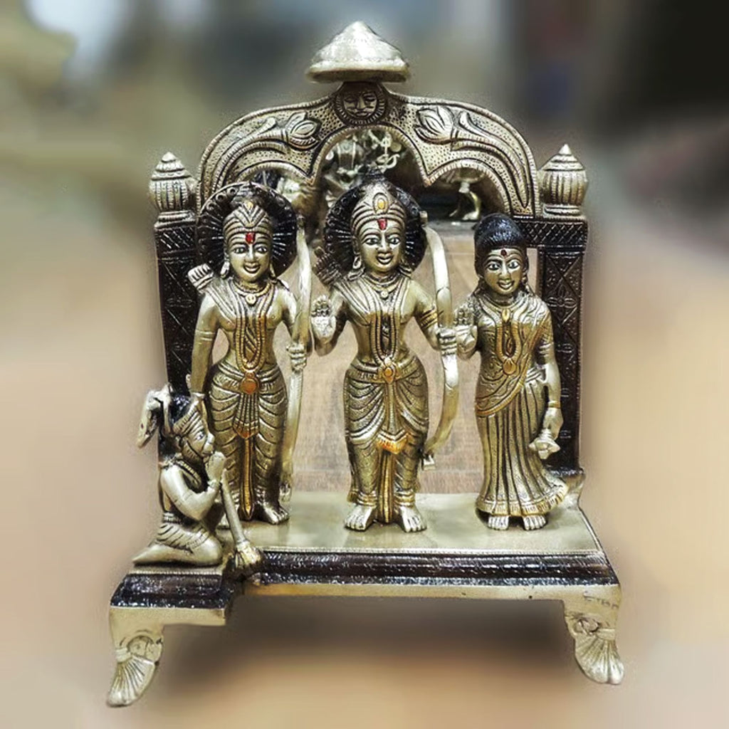 Brass Showpiece Ram parivar/ Ram darbar Idol statue  -5.5*3*6.5 Inch (BS131 H)