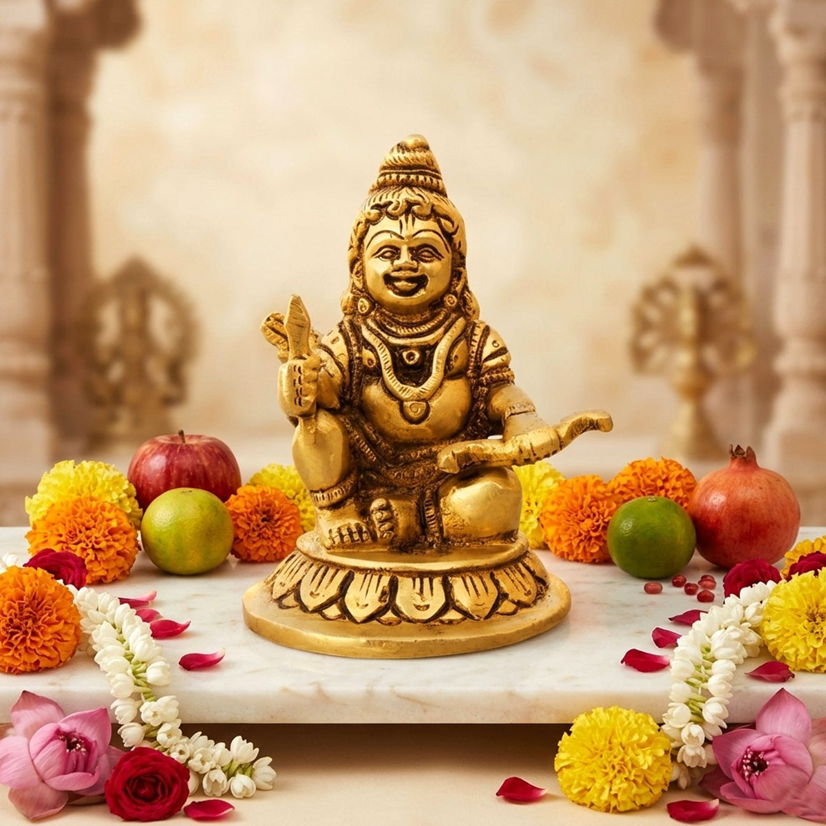 Brass Showpiece Ram Darbar God Idol Statue - 4*2*4.5 Inch (BS1057 X)