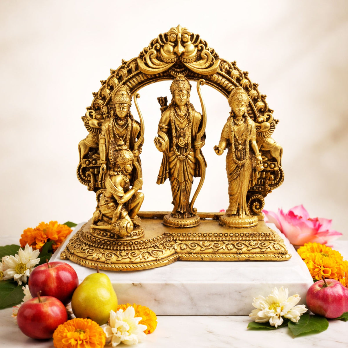 Brass Showpiece Ram Darbar God Idol Statue - 4*2*4 Inch (BS1910 C)