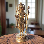 Brass Showpiece Ram Darbar God Idol Statue, Made From Machine - 3.6*1.7*4 Inch (BS1728 E)