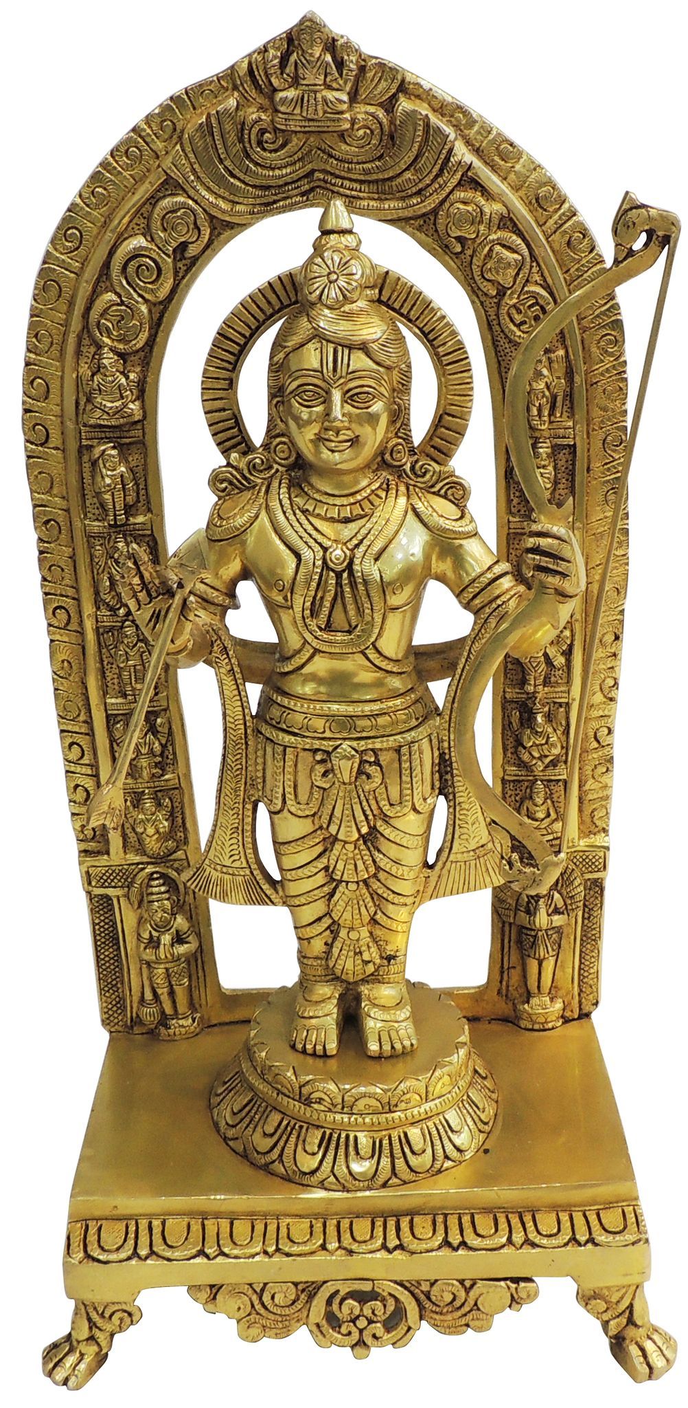Brass Showpiece Ram Lala God Idol Statue - 3.7*2*6.5 Inch (BS1717 G)