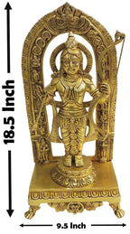 Brass Showpiece Ram Lala God Idol Statue - 3.7*2*6.5 Inch (BS1717 G)