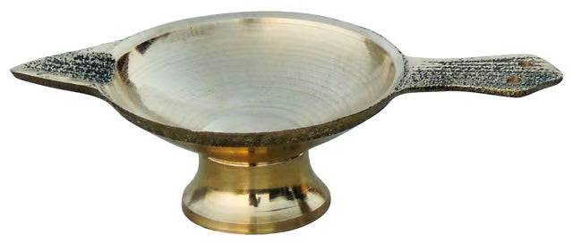 Brass Table Decor Oil Lamp Deepak No. 0 - 3*1.6*0.8 inch