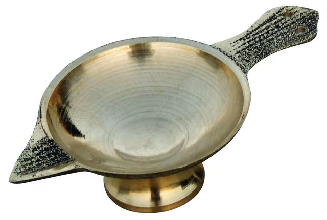 Brass Table Decor Oil Lamp Deepak No. 0 - 3*1.6*0.8 inch