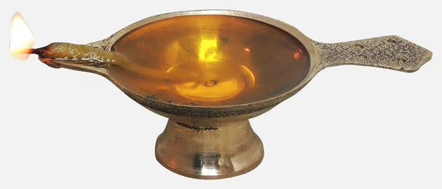 Brass Table Decor Oil Lamp Deepak No. 1 - 3.5*2.8*1 inch