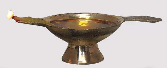 Brass Table Decor Oil Lamp Deepak No. 2 - 4*2.2*1.2 inch