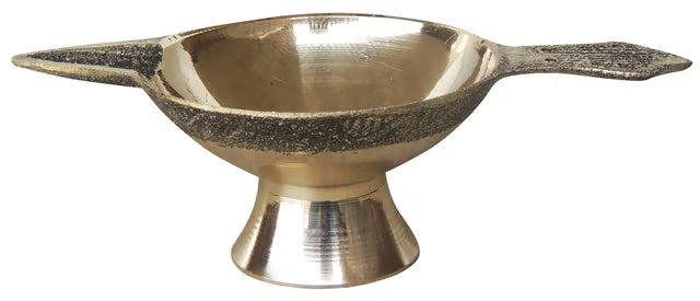 Brass Table Decor Oil Lamp Deepak No. 3 - 4.2*2.4*1.4 inch