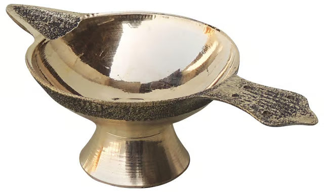 Brass Table Decor Oil Lamp Deepak No. 3 - 4.2*2.4*1.4 inch