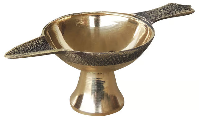 Brass Table Decor Oil Lamp Deepak No. 5 - 6.4*3*2.3 inch