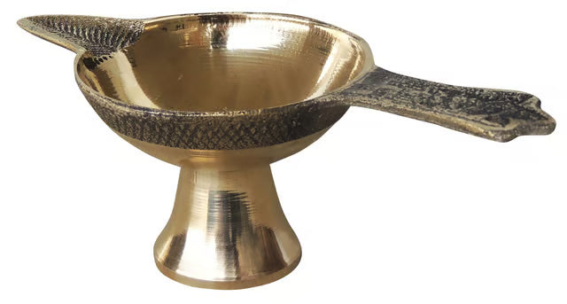 Brass Table Decor Oil Lamp Deepak No. 5 - 6.4*3*2.3 inch