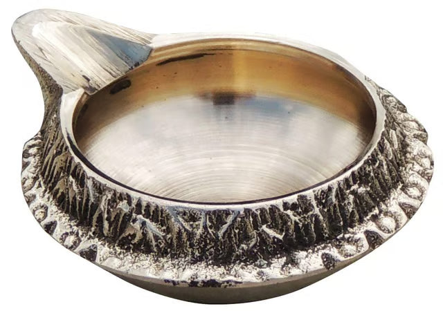 Brass Table Decor Oil Lamp Kuber Deepak - 2.5*2*0.9 inch (Z140 B)