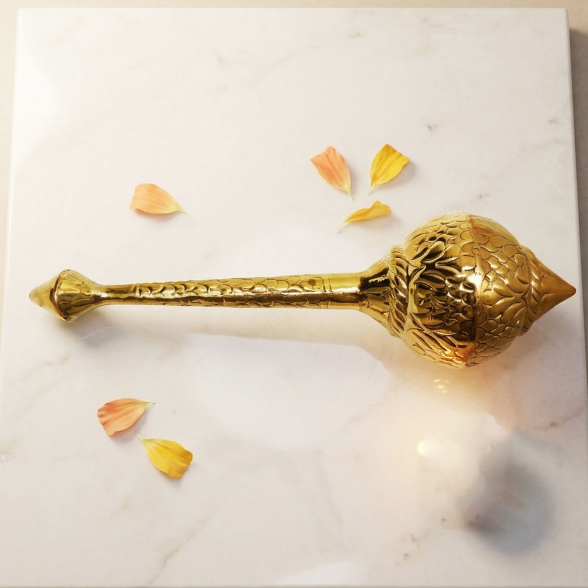 Brass Hanuman Mace , Gada  No. 2 - 2.7*2.7*12.5 Inch (Z531 B)