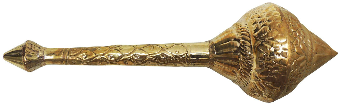 Brass Hanuman Mace, Gada No. 3 - 4.5*4.5*16 Inch (Z531 C)